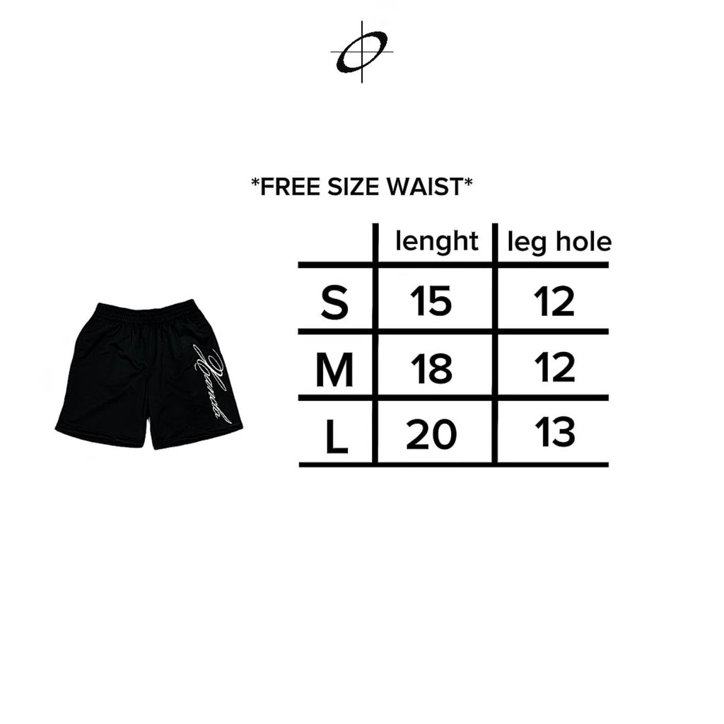 Jet Black Cursive Short