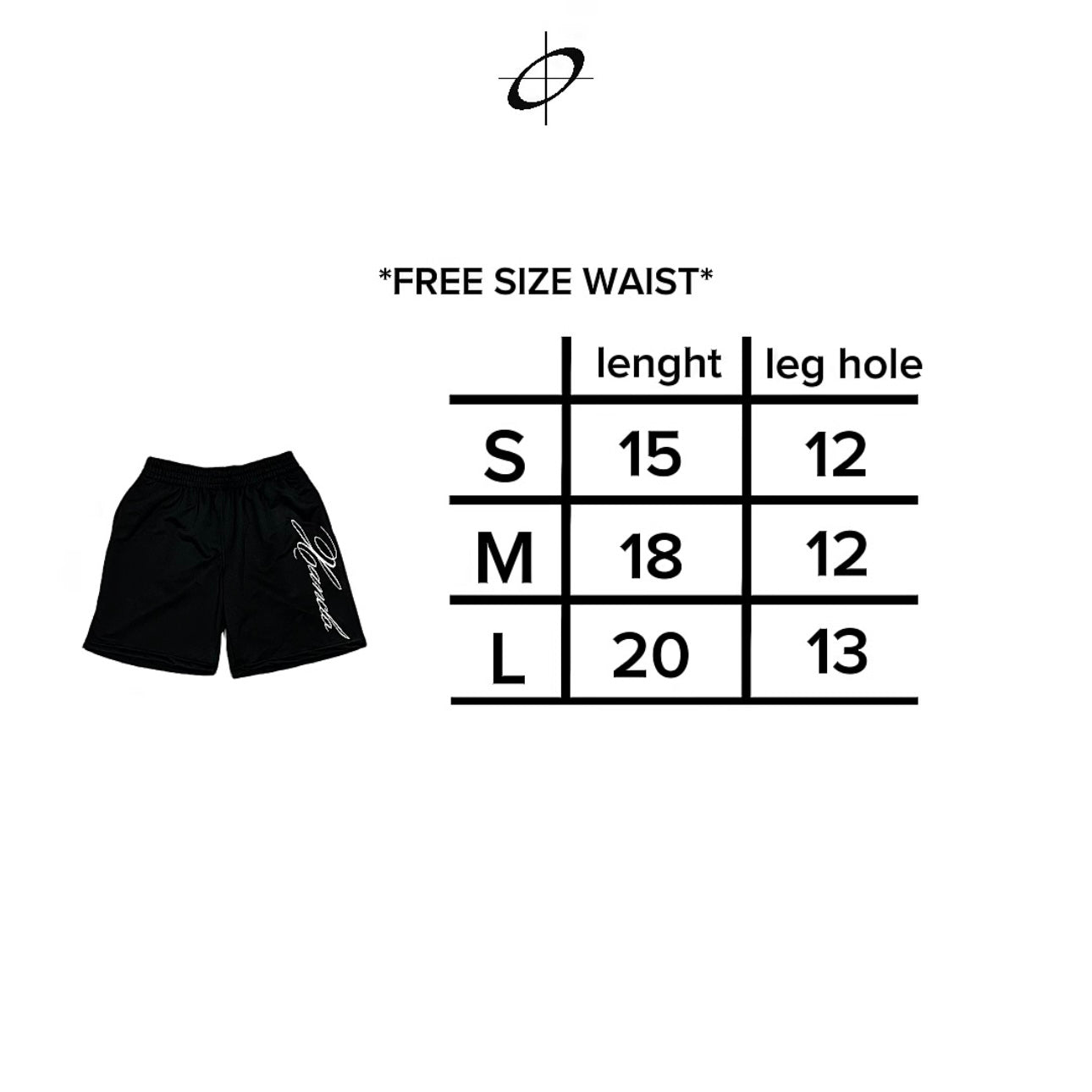 Jet Black Cursive Short