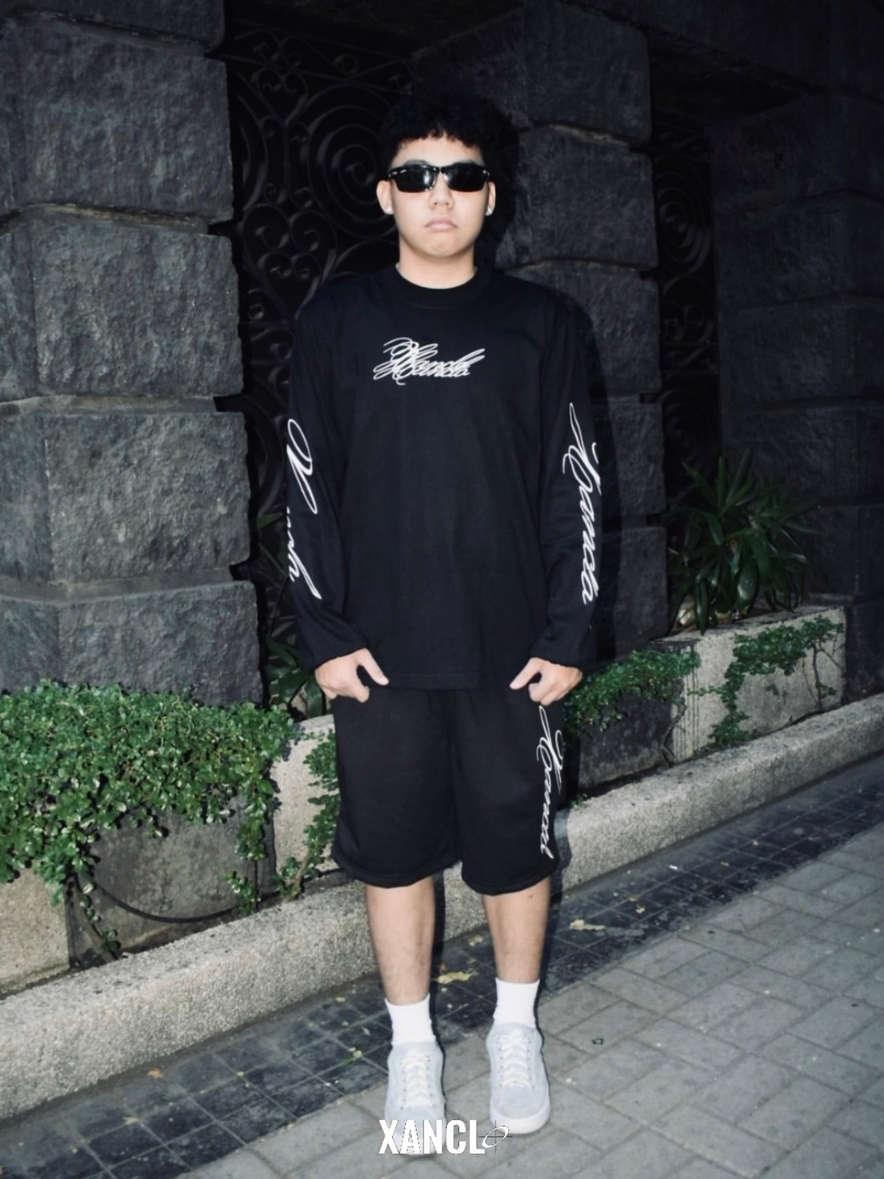 Jet Black Cursive Short